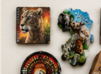 SAHARA five piece African fridge magnet collection set