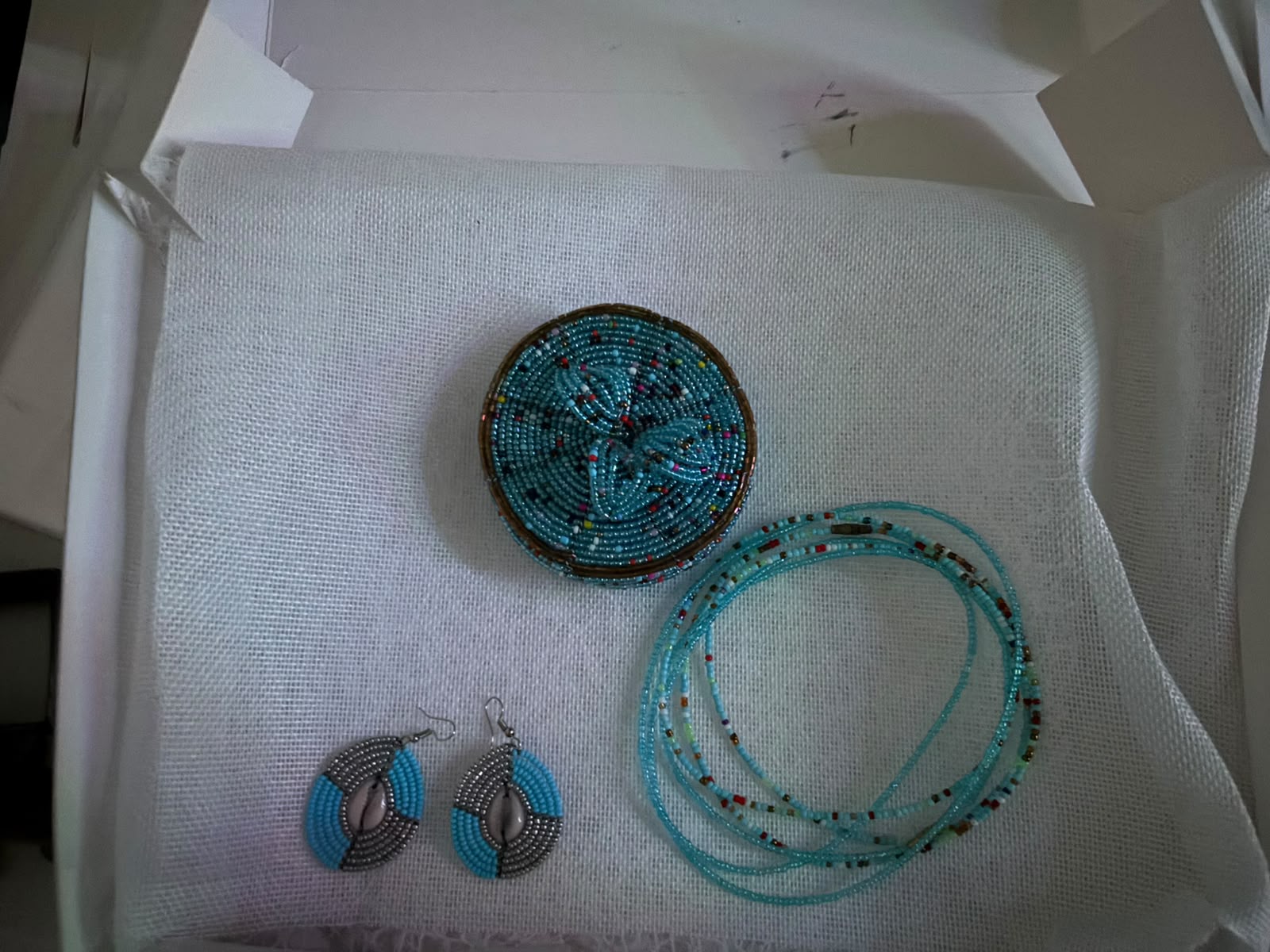 Blue Muse gift set with beaded accessories