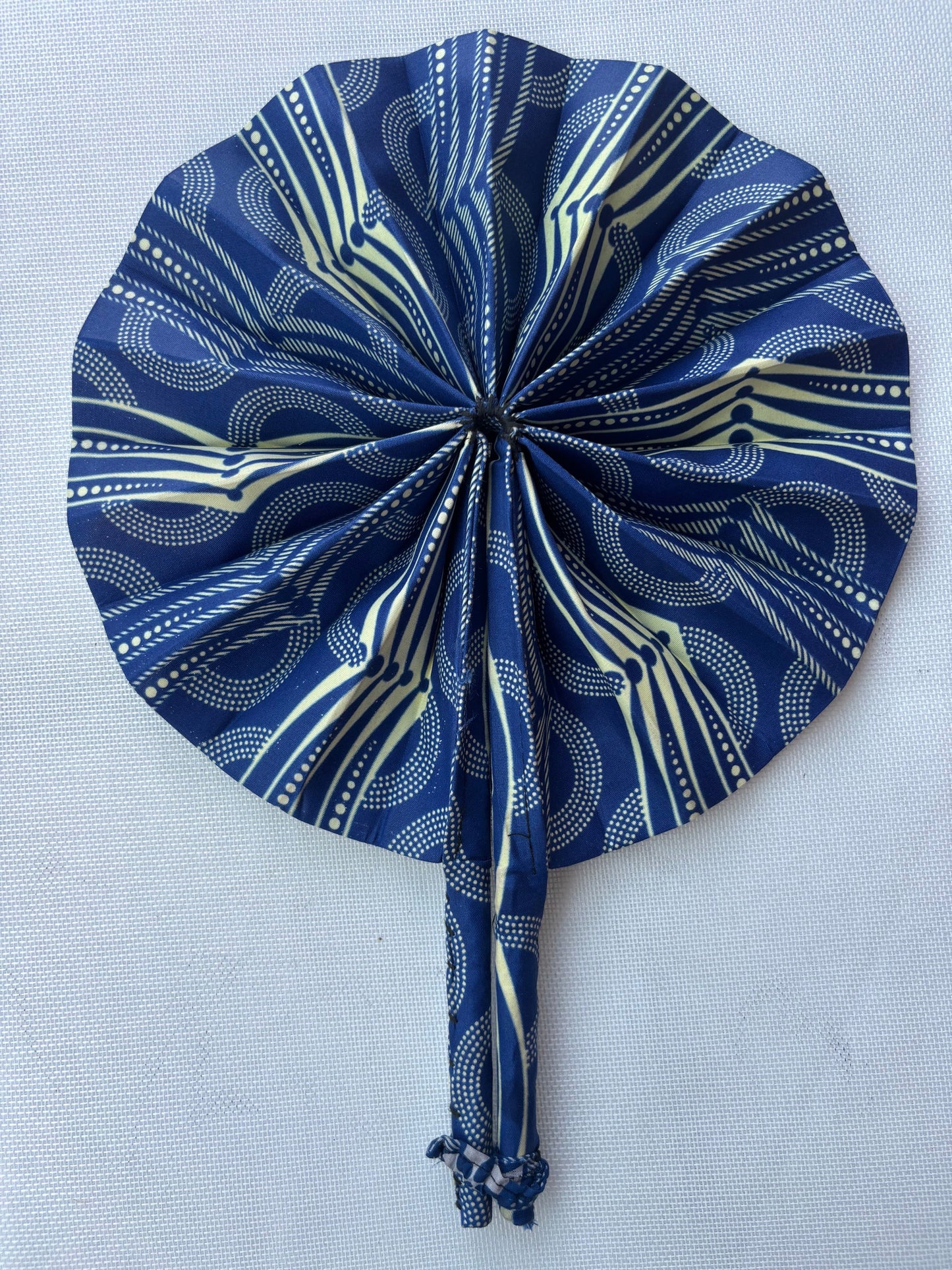 Dashiki print folding fan red dashiki fan front view