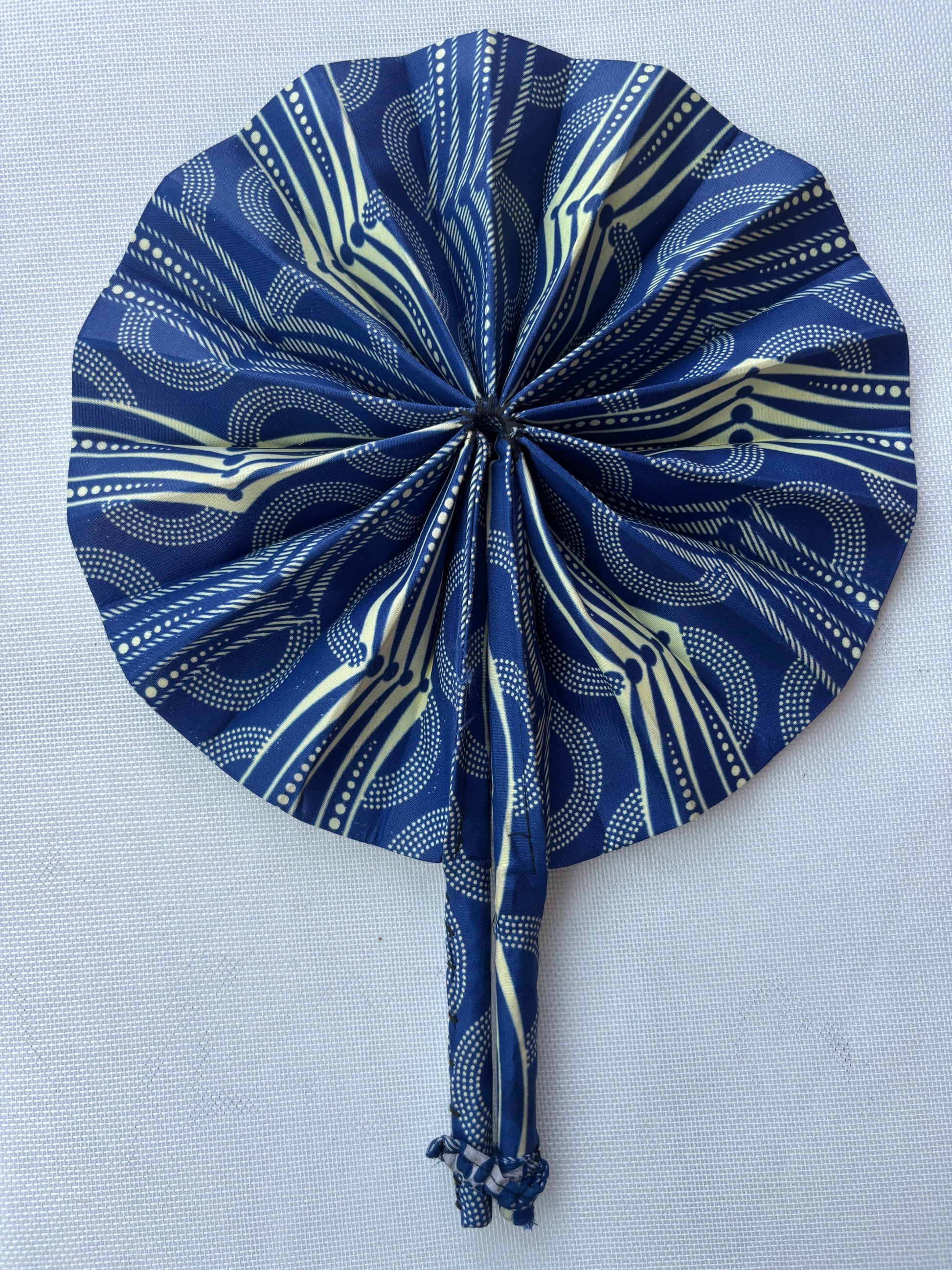 Dashiki print folding fan red dashiki fan front view