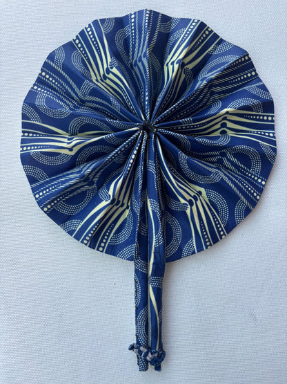 Dashiki print folding fan red dashiki fan front view