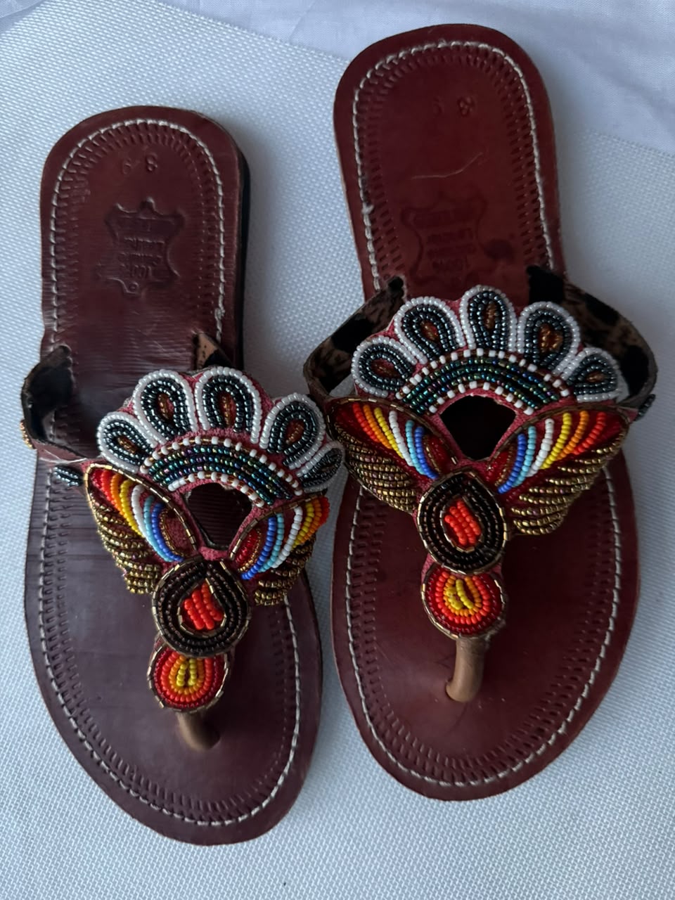 Firebird Beaded Leather Sandals — EU 39 alternate view