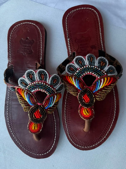 Firebird Beaded Leather Sandals — EU 39 alternate view
