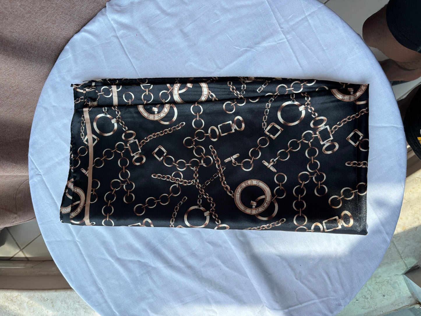 Black and cream printed pareo