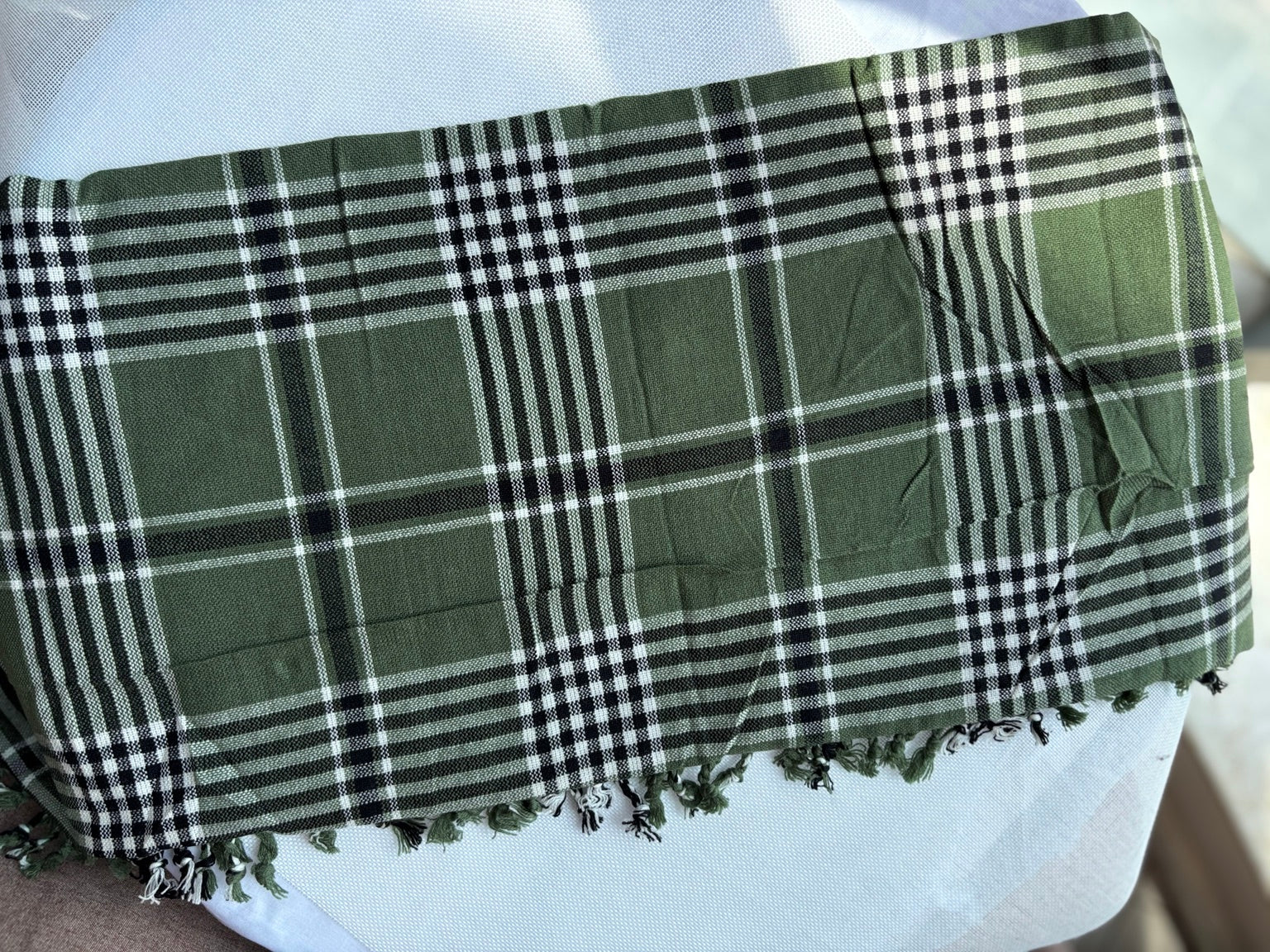 Jungle green check pareo