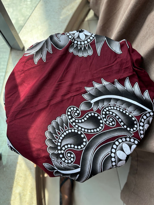 Red printed pareo