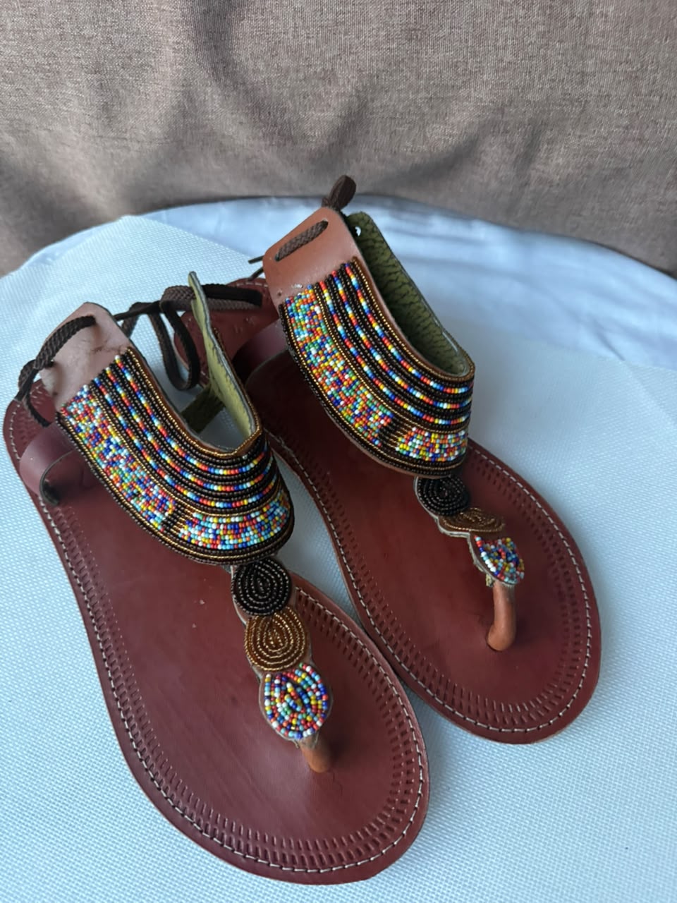 Rainbow Cuff sandals angled view