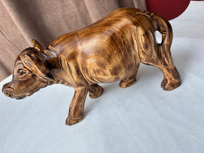 Hand-finished rhino sculpture